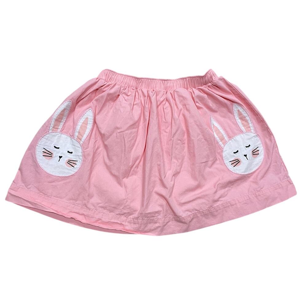 HANNA ANDERSSON Easter Pink White Bunny Size 110 cm / US 5 Twirl Skirt Cotton